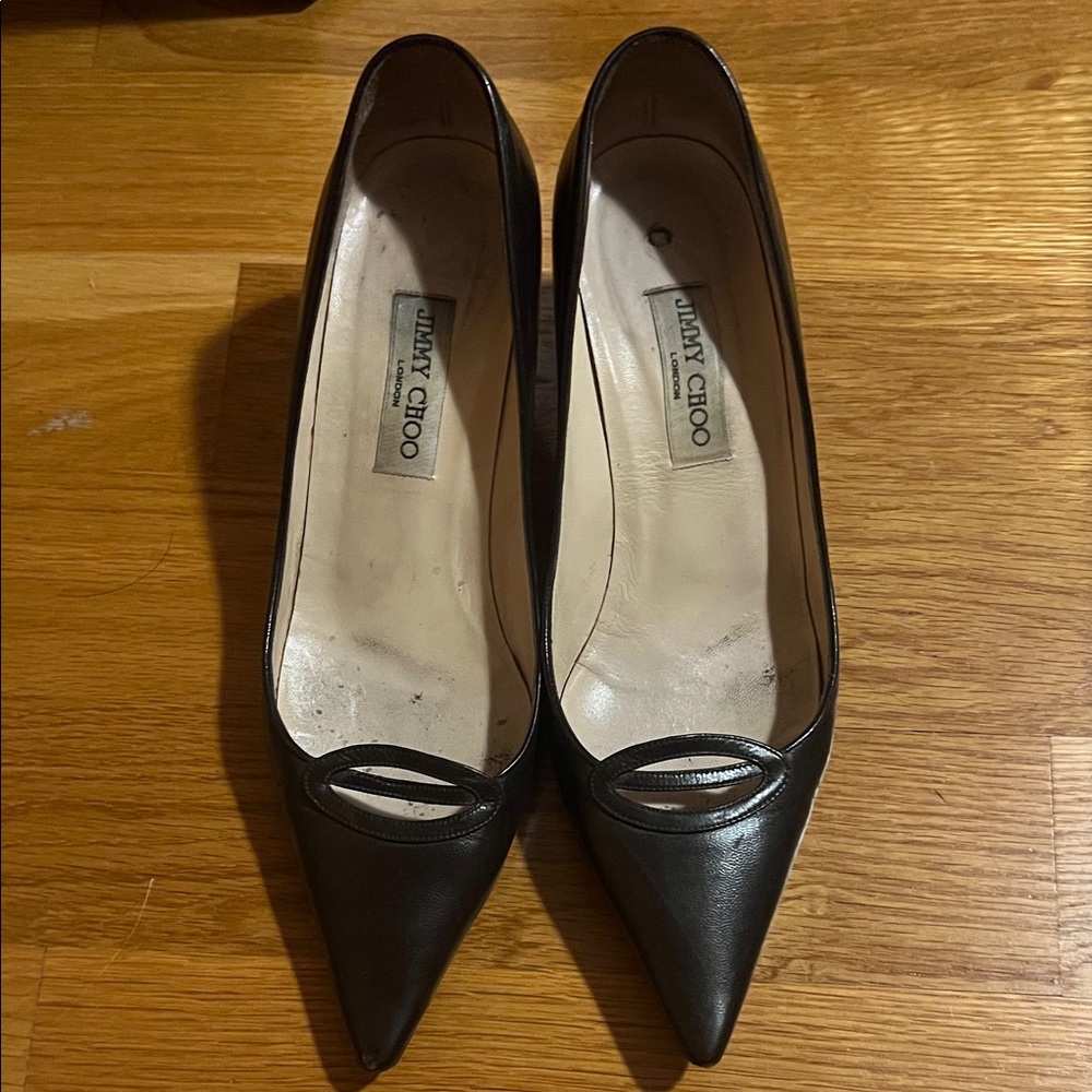 Jimmy Choo Black Pointed Toe Heels